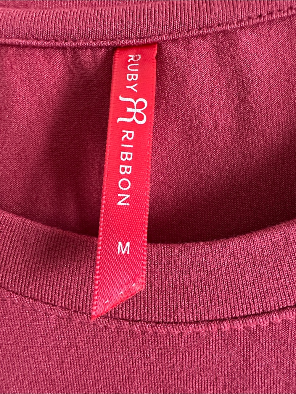 Ruby Ribbon Raspberry Ruffle, Layered Hem, 3/4 Sleeve Blouse, LIKE NEW - Picture 3 of 4